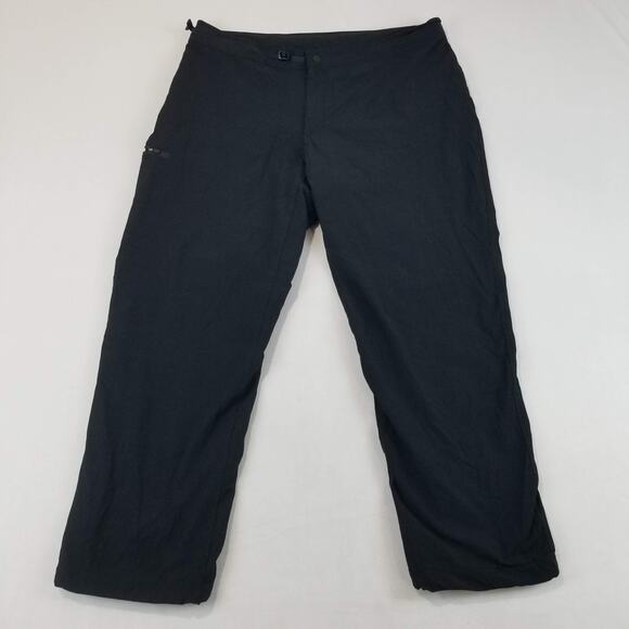 Mountain Hardwear Pants Womens 12 Short Black Fleece Lined Softshell Hiking - Picture 11 of 11
